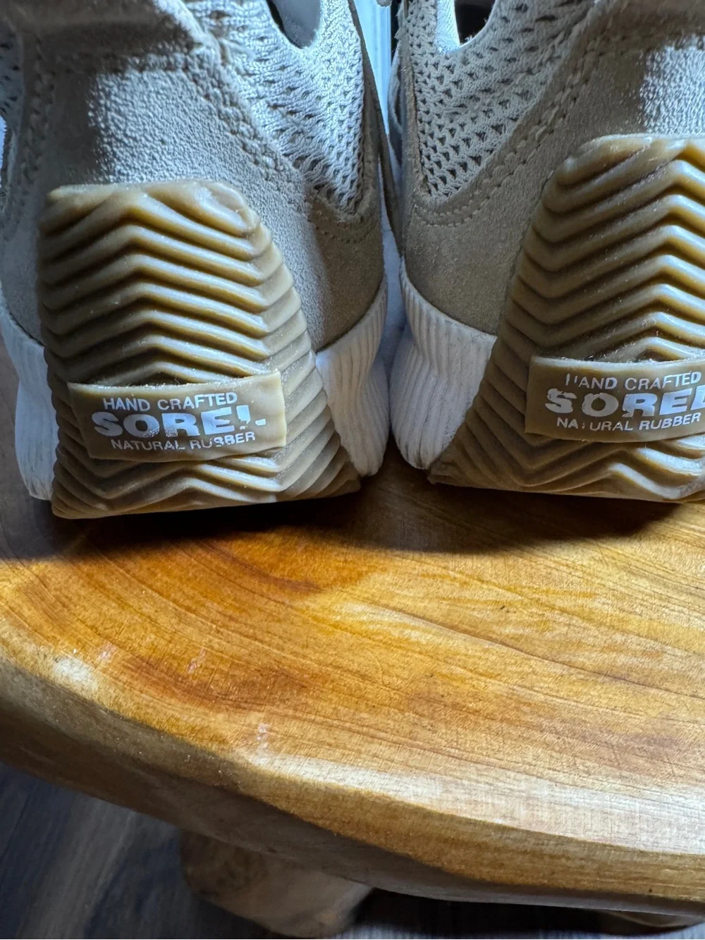 Sorel Women's Out 'N About Plus Waterproof Lace Sneakers Tan/White Mesh Sz. 6.5 - Picture 10 of 16